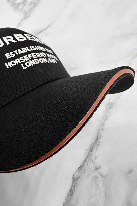 Бейсболка чёрного цвета Burberry horseferry-motif
