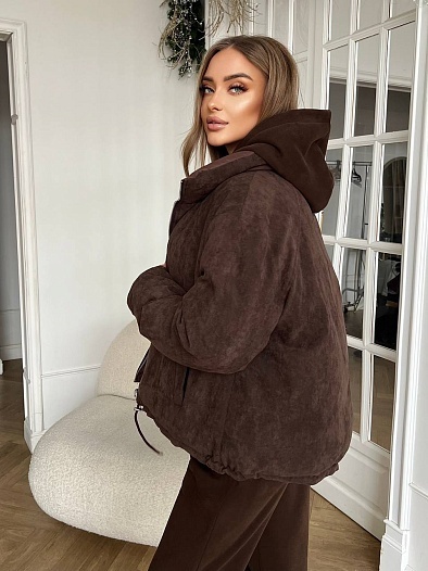 Женский костюм тройка на флисе Loewe Premium - Chocolate   