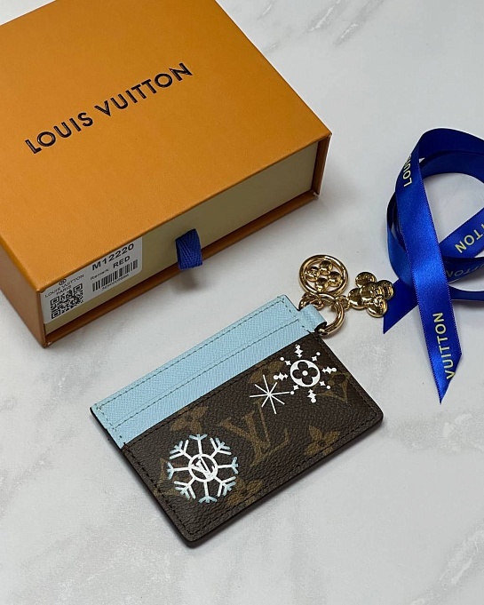 Кожаный кардхолдер Louis Vuitton Charms Vivienne Premium 7.3x0.3x10.2 см