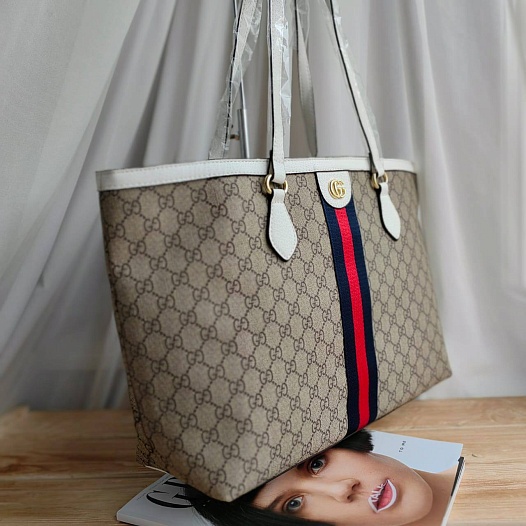 Женская сумка Gucci Ophidia GG Medium Tote 38x28 см   