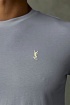 Мужская футболка Yves Saint Laurent logo-embroidered - Grey