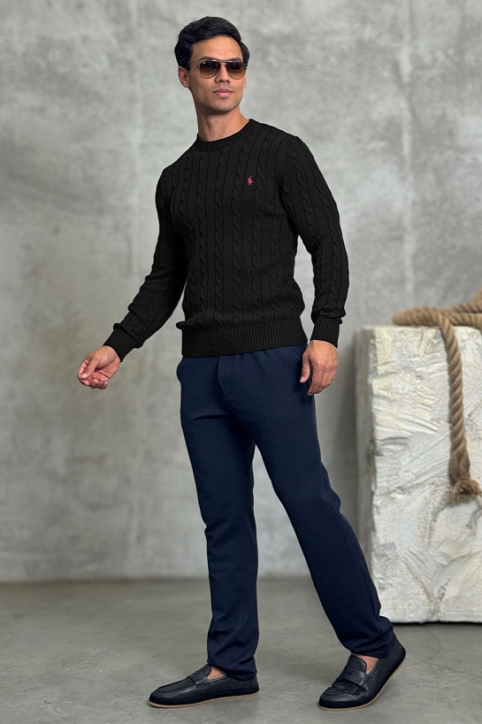 Мужской свитер Polo Ralph Lauren cable-knit - Black