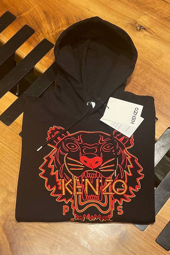 Мужское чёрное худи Kenzo The Year of the Tiger