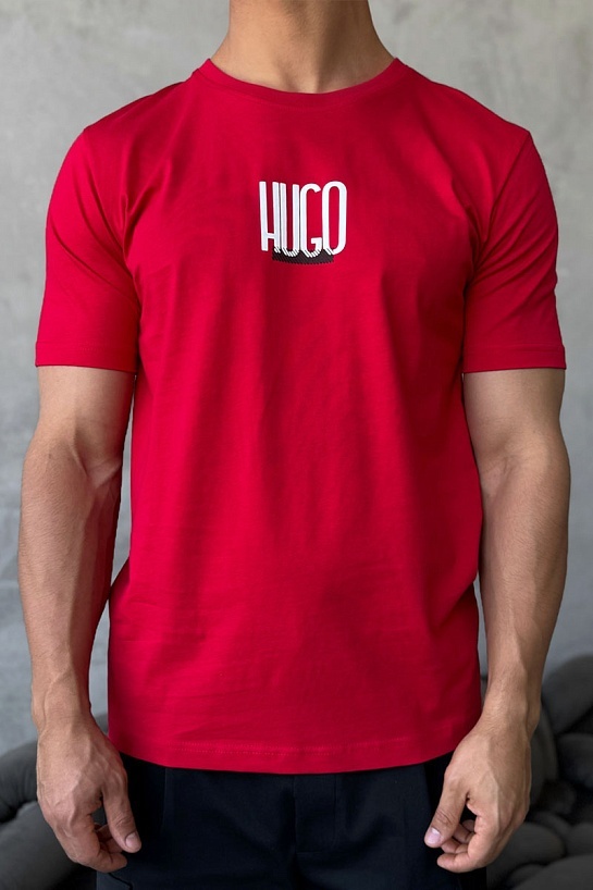 Мужская красная футболка Hugo Boss
