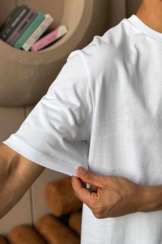 Белая оверсайз футболка Dior pocket logo