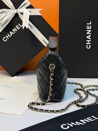 Кожаная сумка Chanel premium 18x12x6 см   