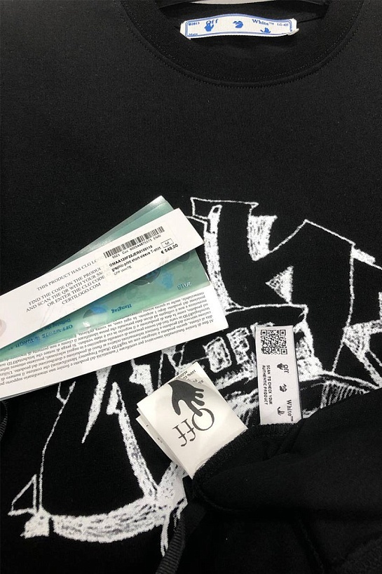 Белая футболка Off-White c/o Virgil Abloh graffiti-print
