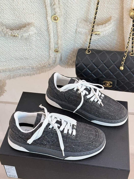 Женские кроссовки Chanel Premium - Grey