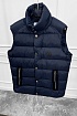 Тёмно-синий жилет Moncler Herniaire logo-patch