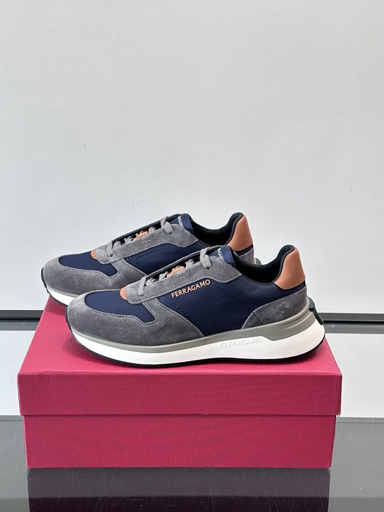 Мужские комбинированные кроссовки Salvatore Ferragamo