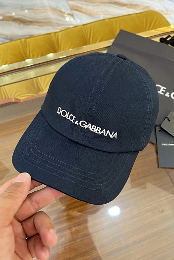 Бейсболка синего цвета Dolce & Gabbana logo-embroidered   
