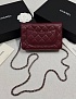 Кожаная сумка Chanel Wallet on Chain premium 19x12x4 см