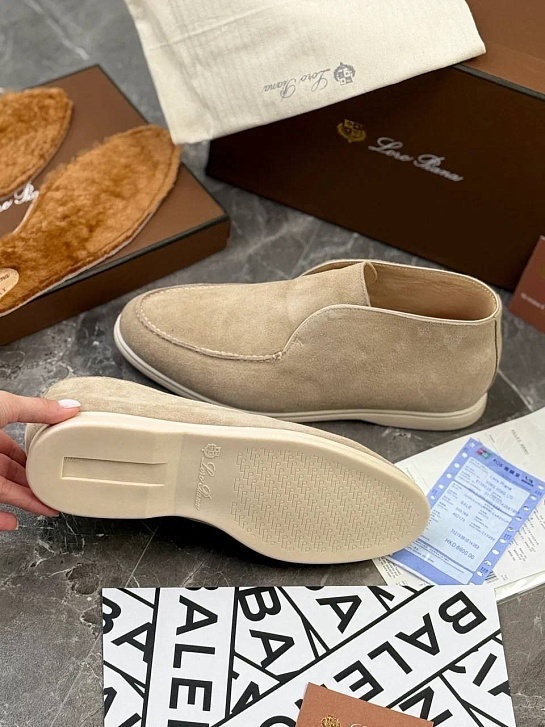 Мужские лоферы с меховой стелькой Loro Piana