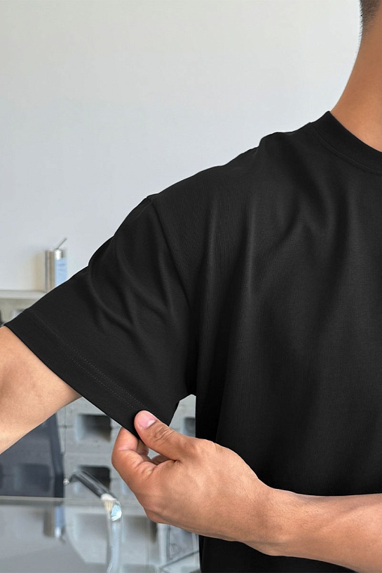 Мужская чёрная футболка Dior x Lewis Hamilton