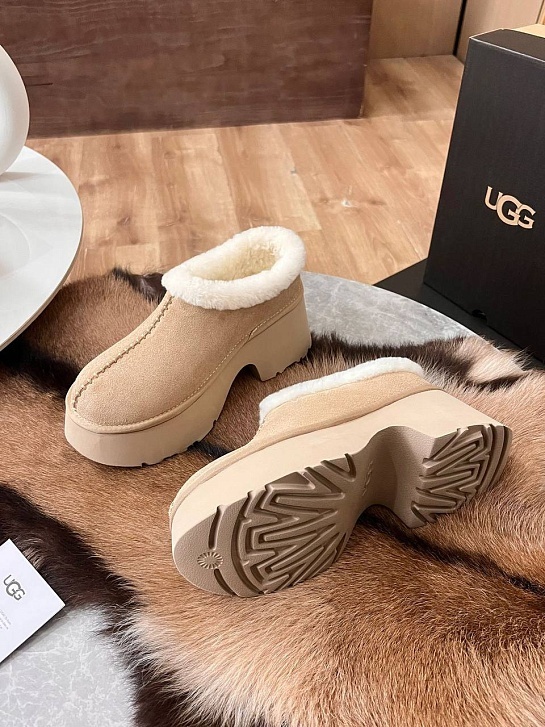 Женские замшевые ботинки UGG Heights Mini - Beige