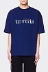 Синяя оверсайз футболка Balenciaga Top Model logo-print