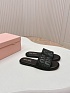 Женские шлёпанцы MIU MIU чёрного цвета