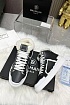 Кожаные кроссовки с мехом Balmain high-top - Black / White