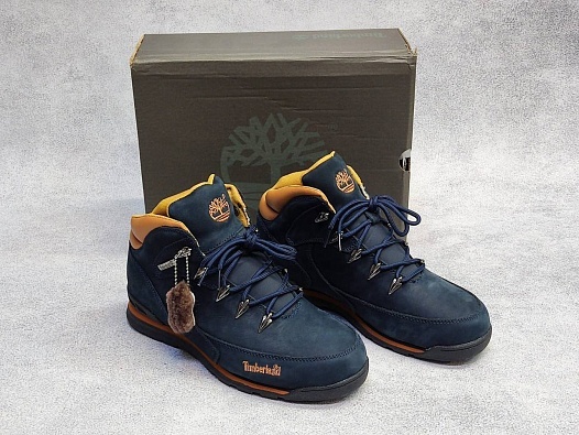 Мужские ботинки с мехом Timberland Euro Rock Hiker - Navy   