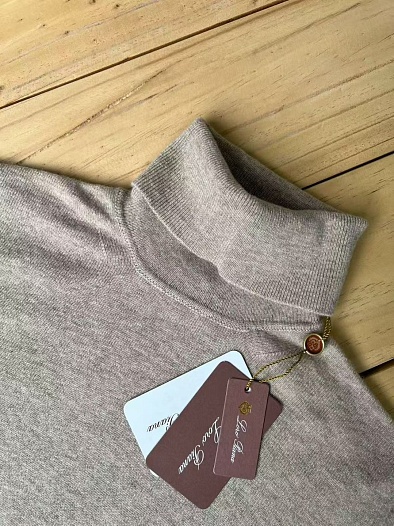 Мужская водолазка Loro Piana Premium - Light Tan   