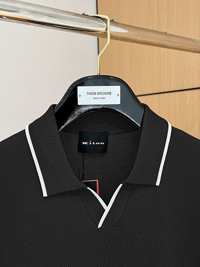 Мужское поло Kiton Premium - Black   