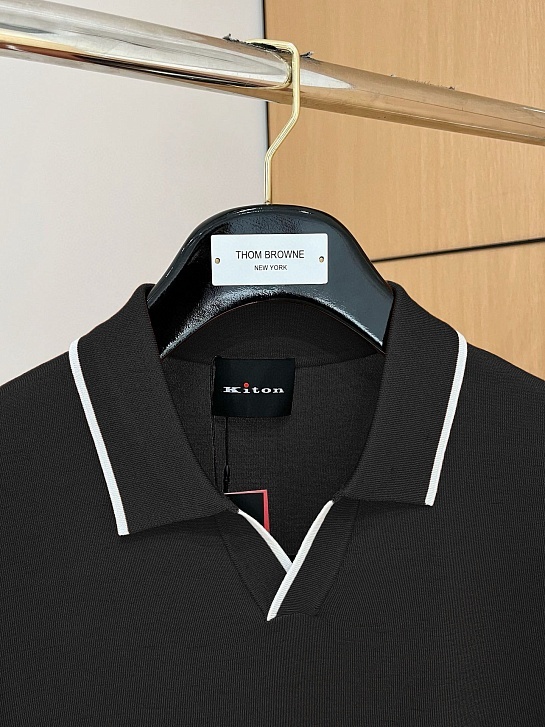 Мужское поло Kiton Premium - Black