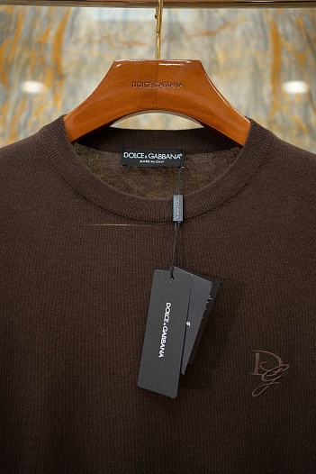 Мужской коричневый джемпер Dolce & Gabbana premium   