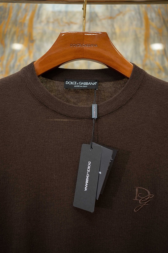 Мужской коричневый джемпер Dolce & Gabbana premium