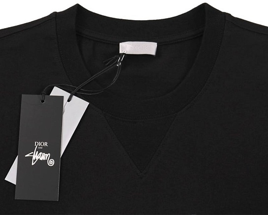 Чёрная футболка Christian Dior Couture logo-embroidered