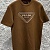 Коричневая оверсайз футболка Prada Milano logo