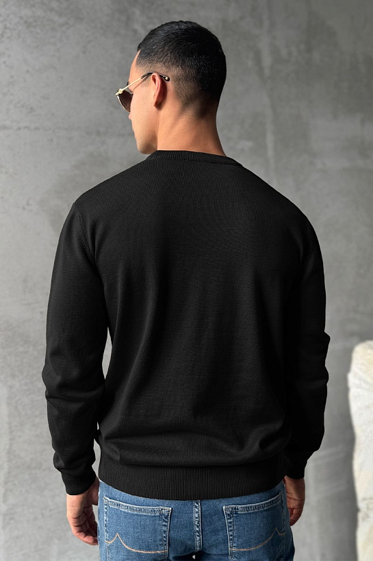 Мужской джемпер Burberry logo-intarsia - Black