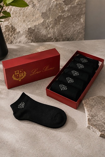 Комплект носков Loro Piana grey logo   
