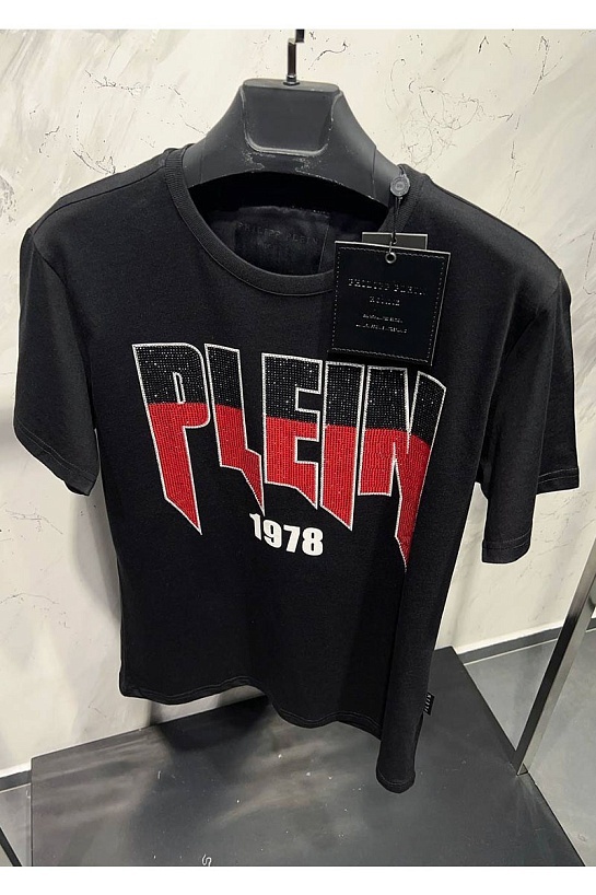Футболка чёрного цвета Philipp Plein rhinestones