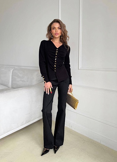 Женская кофта чёрного цвета Schiaparelli Premium   