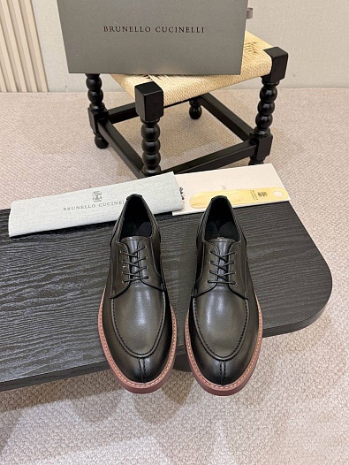Кожаные ботинки Brunello Cucinelli derby - Black   