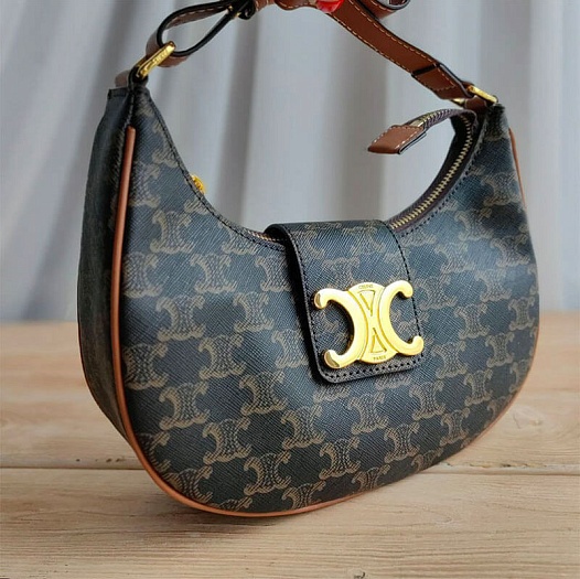 Сумка-багет Celine Ava Triomphe 24x13 см - Brown   