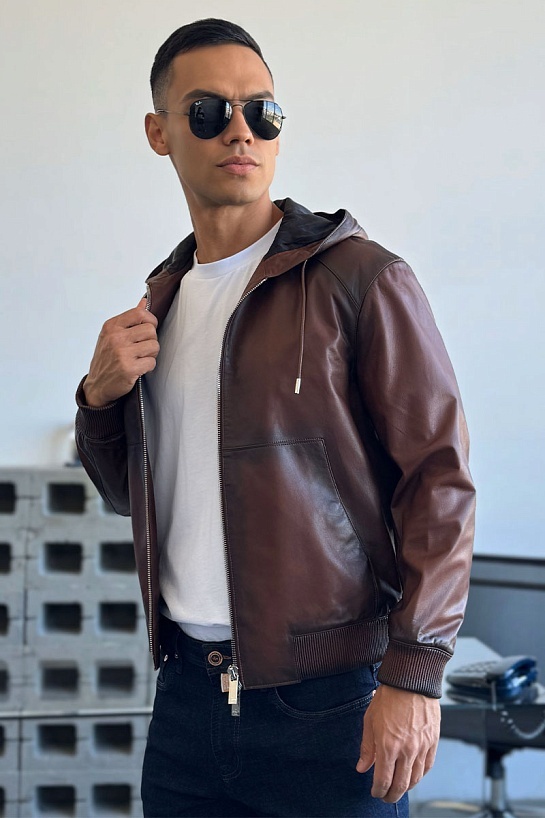 Мужская кожаная куртка Berluti Premium