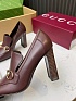 Женские кожаные лоферы на каблуке Gucci Signora Pump premium