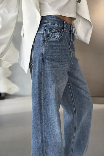 Женские синие джинсы Loro Piana premium   