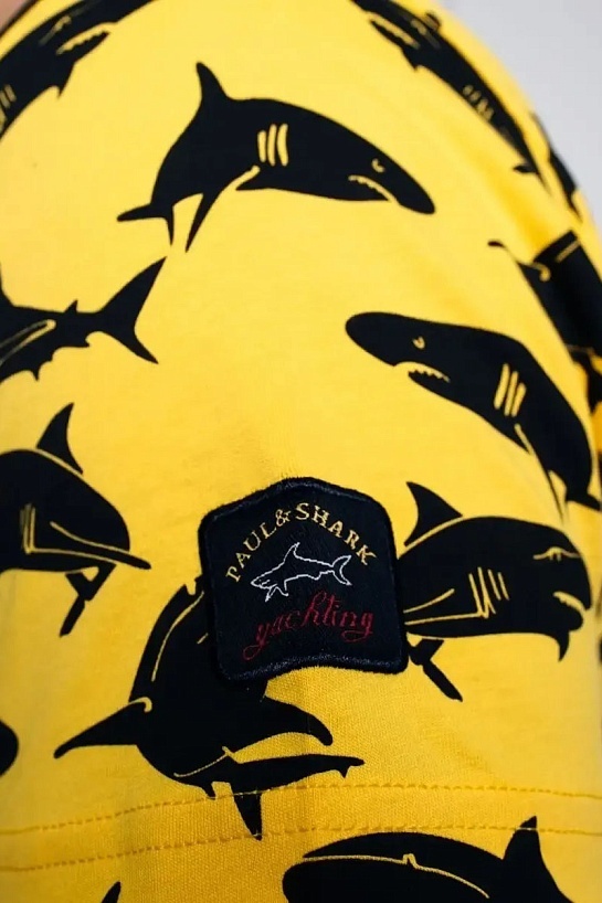 Жёлтая мужская футболка Paul&Shark