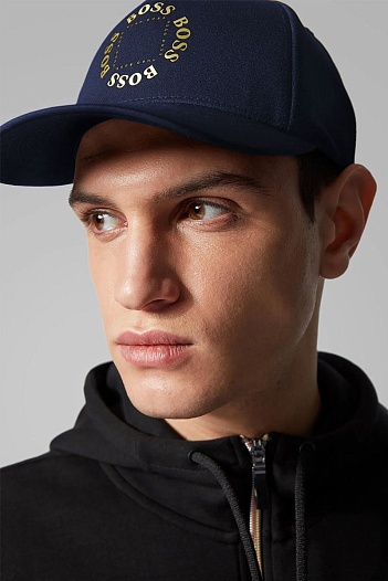 Мужская бейсболка Hugo Boss тёмно-синего цвета   