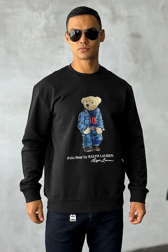 Чёрный свитшот Роlо Ralрh Lаurеn "Bear"