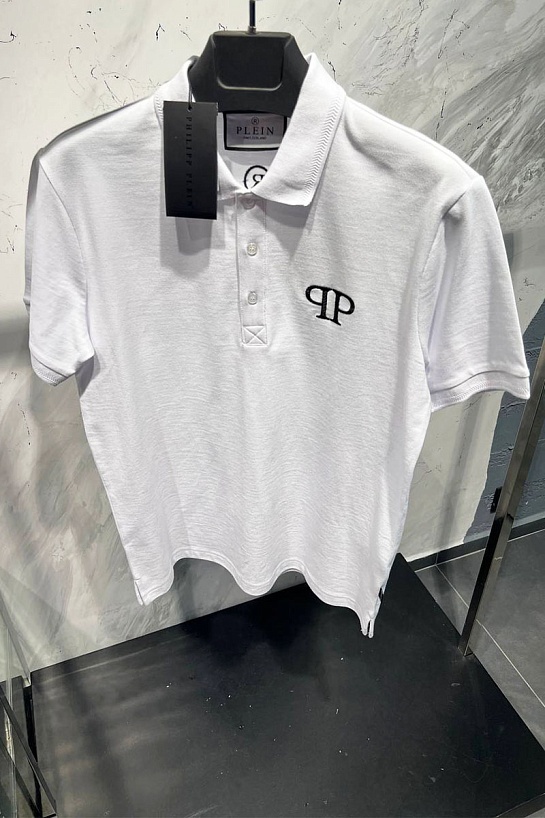 Мужское белое поло Philipp Plein