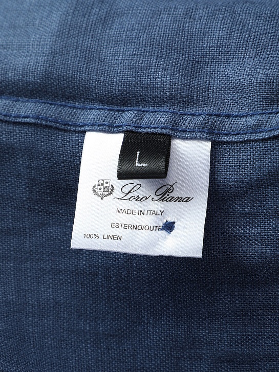 Льняные шорты тёмно-синего цвета Loro Piana premium
