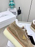 Женские замшевые кроссовки с мехом Prada premium - Brown