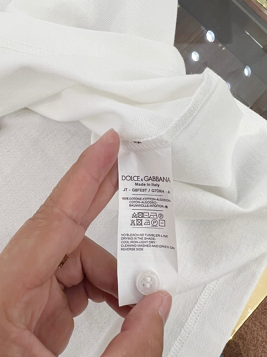 Мужское поло Dolce & Gabbana Premium - White