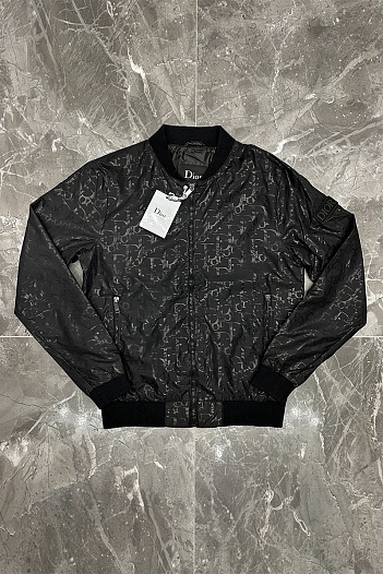 Мужской чёрный бомбер Dior monogram   