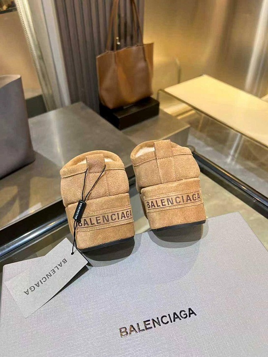 Женские ботинки сабо Balenciaga Alaska 55 premium - Beige