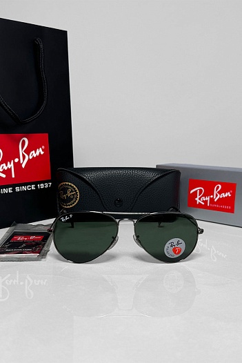 Солнцезащитные очки Ray-Ban Aviator Large Metal - Green   