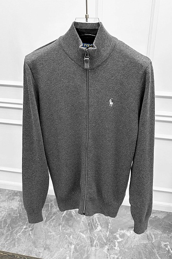 Мужская тёмно-серая кофта Polo Ralph Lauren pony-embroidered   